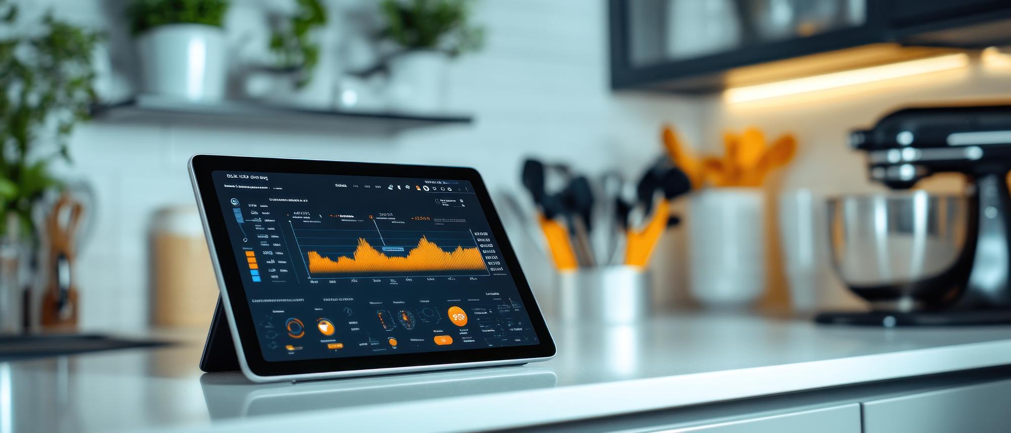 Pricing visual: subscription dashboard on tablet